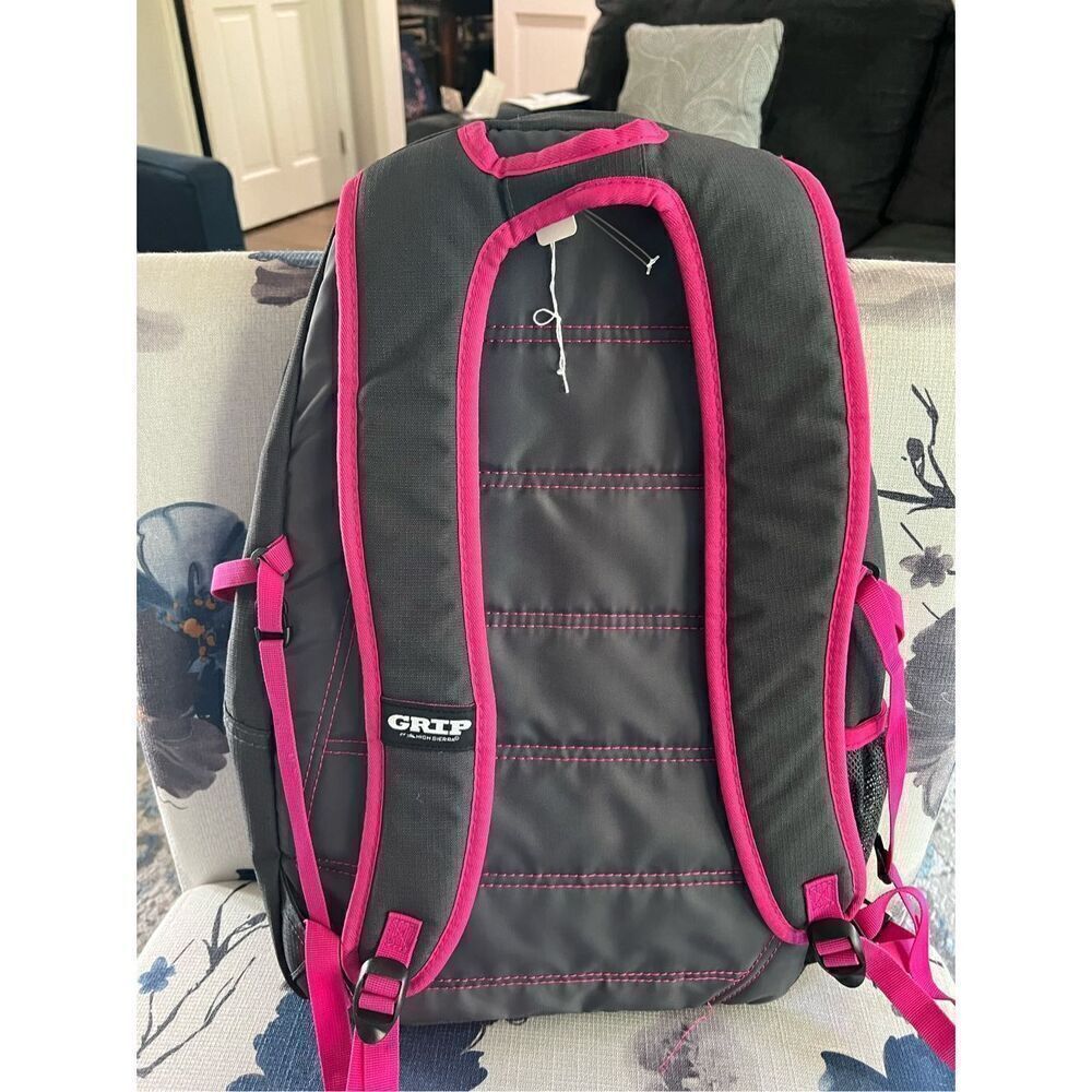 High Sierra Grip Pink and Gray Large Backpack - Picture 10 of 12